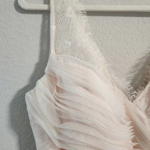Anthropologie Hitherto NWT Women's Fleur Bridesmaid Blush Rose dress size 14